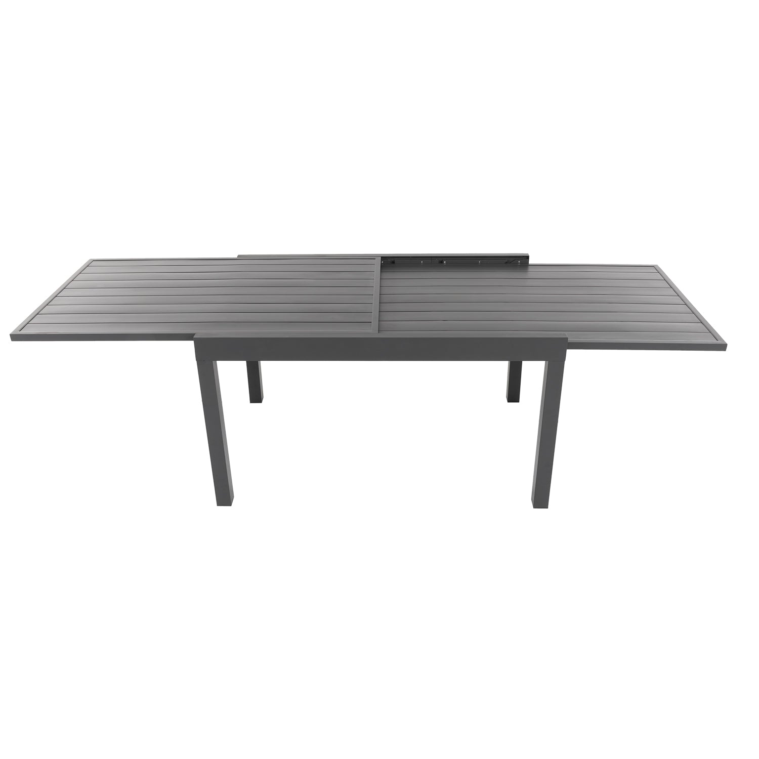 VESTIAMO CASA GIARDINO - Tavolo da giardino allungabile in alluminio Antracite - h75x135/270x90 cm